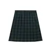 Falda plisada completa uniforme jk de una sola navaja falda de cuadros japonesa traje original auténtico camisa corta Haohai estilo universitario