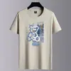 Camiseta de Manga Corta para Hombre, Verano 2026, Algodón Puro de Media Manga para Hombre, Holgada Casual, Top de Marca de Moda, Camiseta, Camiseta Básica