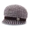 Chapéu para Nova Mãe 2025 Chapéu de Inverno Feminino de Pele Falsa de Vison Boina Fashion Chapéu de Pelo para Meia-Idade e Idosos