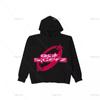 Moletom Oversized com Zíper no Rosto Streetwear Primavera Y2k Gótico Punk Estampa de Estrela Blusão Tendência