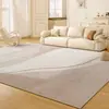 Alfombra para sala de estar 2026 nueva de lujo ligero de alta gama para sofá mesa de centro habitación del hogar dormitorio tapete de piso, lavable, no necesita lavado, engrosada