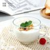 Taza Grande para Desayuno con Tapa, Cuchara, Vaso de Vidrio para Leche de Avena, Bol para Cereal Caliente con Asa, Vaso de Agua, Taza de Café para Mujer