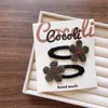 Novo Estilo Coreano Infantil Outono Inicial Flor de Lã Crochê à Mão Presilha de Cabelo Meninas Simples Adulto Par de Faixa de Cabeça Escura