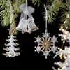 Colgantes de Navidad Personalizados por el Fabricante Decoración Navideña Copos de Nieve Navideños Polvo Pegajoso Colgantes Acrílicos Decoración de Árbol de Navidad