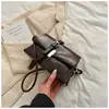 Bolso Pequeño Cuadrado Casual Simple Personalizado para Mujer, Bolso de Hombro Cruzado Retro de Moda con Textura, Bolso Casual de Cuero Suave para Debajo del Brazo
