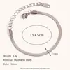 Joyería de acero inoxidable, popular en Europa y América, nuevo accesorio de mano simple de moda, pulsera de cadena O de acero de titanio, cadena de serpiente, clip de papel para mujer