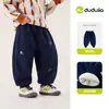 Nuevos 2 artículos 15% de descuento 8.24~8.30 Pantalones de Bebé Dudu Ropa de Invierno Pantalones Deportivos con Forro Polar para Niños para Invierno