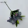 Flor Artificial 3D Lírio de Três Cabeças Filme de Impressão Flor Falsa Decoração de Casamento Buquê Enfeites para Sala de Estar de Casa Adereços para Fotos