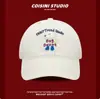 Gorra de Béisbol Rosa Bordada con Cachorro Estilo Coreano Ins Linda para Mujer, Dulce y Versátil, Hace que la Cara Parezca Más Pequeña, Adecuada para Primavera y Verano
