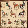 Nuevo Set de Decoración Navideña Transfronteriza Vaca Navideña Caballo de Navidad Vaca de las Tierras Altas Adornos de Madera Decoraciones Colgantes Navideñas