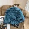 Sombrero de peluche para mujer, sombrero de pescador de pelo de conejo, nuevo sombrero de peluche de invierno 2023, cálido, para cabeza grande, cara pequeña, peludo