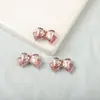 Corrente para Celular, Pingente para Bolsa, Acessório de Cabelo, Acessório para Chaveiro DIY Feito à Mão em Acrílico Estampado Perolado com Laço Estilo Coreano e Contas