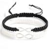 Pulsera Transfronteriza Simple de Aleación con 8 Palabras Amor Ilimitado Tejida Ajustable Pulsera Creativa de Amistad para Parejas Europea y Americana