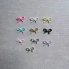 Accesorios Mini Pajarita Coloridos Simples y Versátiles con Perlas, Aretes Hechos a Mano para Niña, Pinzas para el Cabello y Accesorios para Funda de Teléfono