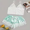 Roupa íntima sexy europeia e americana explosões sexy suspensórios de renda shorts de renda roupas femininas duas peças fonte atacado