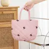 Bolsa de Cosméticos Portátil para Mujer Bolso de Mano de Gran Capacidad Almacenamiento Floral Portátil Acolchado Bolsa de Almacenamiento para Artículos de Aseo Cosméticos