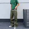 Pantalones de trabajo para hombre de otoño, estilo leñador retro americano lavado, estilo callejero, corte holgado, pantalones largos rectos versátiles, jeans de mezclilla