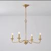 Lustre Americano de Cobre Puro Retrô Sala de Estar Quarto Pousada Duplex Oco Acessível Luxo Medieval Moderno Simples Normcore Cobre Puro