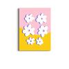 Ilustración de Arte Floral Pintura Decorativa Sala de Estar Dormitorio Habitación de Niña Colgante de Mesita de Noche Combinación de Pinturas Adornos Decorativos Pequeños y Frescos