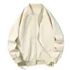 Abrigo de hombre, primavera y otoño, informal, holgado, de béisbol, estilo americano, de marca de moda, chaqueta combinable, de color liso, ropa sencilla para hombre.