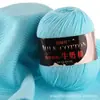 3 fios algodão leite lã bebê lã média fina lã artesanal diy material de tricô bolsa crochê boneca lã atacado