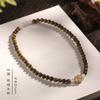Pulsera de sándalo verde diseño DIY doble círculo cuentas de Buda pulsera para hombre y mujer sándalo literatura y arte estilo étnico joyería al por mayor