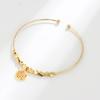 Pulsera de bendición de herencia de método antiguo al por mayor, colgante de bendición, pulsera de oro arena, pulsera de transferencia para mujer, imitación de oro, pulsera esmerilada, temperamento