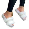 Comercio exterior zapatillas Mao Mao 2021 Europa y Estados Unidos suela gruesa pedrería zapatillas de dama estación independiente explosiones zapatos Mao Mao talla grande en stock