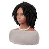 Peluca africana de comercio exterior de Europa y Estados Unidos, tubo de fibra química curvado, negro, esponjoso, trenza sucia, tocado corto, fábrica de pelucas al por mayor transfronterizas para mujeres