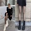 Medias de Seda Negras Letra B para Mujer Verano Finas Sexy Antienganche Mallas de Seda Negras Luz para Piernas Artefacto Carne Falsa en