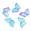 Cuentas sueltas de mariposa de esmalte coloreado, cuentas de mariposa transparentes de colores, accesorios para diadema DIY, cadena para teléfono móvil, 50 piezas/bolsa