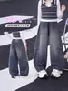 Calça Jeans Reta Feminina Outono 2026 Novo Estilo Calça Cimitarra Infantil Calça Super Bonita Calça Wide Leg para Meninas Crianças Mais Velhas