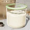 Caja de Almacenamiento de Granos, Contenedor de Arroz, Frasco Sellado de Grado Alimenticio para el Hogar, Contenedor de Arroz Transparente, Contenedor de Granos a Prueba de Insectos y Humedad, Caja de Arroz