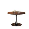Mesa de Centro Redonda Tipo Tulipán de Lujo Ligero Consola Mesa de Comedor Mesa de Café para Apartamento Pequeño Madera Maciza Tablero de Partículas de Alta Densidad Grado E1