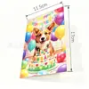 Tarjeta de felicitación holográfica 3D estéreo para mascotas, Tarjeta de bendición creativa universal para festivales extranjeros, Tarjeta de felicitación de holiday para comercio exterior transfronterizo
