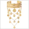Moda Retro Étnico Ropa de Baile Accesorios Pulsera Abierta Ajustable Pulsera Pendientes Pendientes Largos Accesorios
