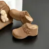 Mocasines deslizables estilo Birkenstock con plataforma extragruesa de 9CM, fáciles de usar, punta cerrada, diseño de media zapatilla, zapatos versátiles para mujeres petite