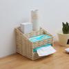 Seagrass Trapezoidal Paper Drawbox Storage Basket Split Jewelry Box Office Desktop Sundries Cesta Atacado