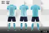 Traje de uniforme de fútbol nuevo de verano estampado para adultos y niños, uniforme de equipo de entrenamiento de juego, camiseta de manga corta para niños con estampado de número