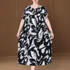 Nuevo Vestido de Algodón y Seda de Verano para Mujeres de Mediana Edad y Mayores, Vestido Holgado Estilo Mamá, Falda de Algodón Artificial, Atuendo de Moda para Mujeres de 40 Años