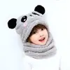 Chapéus Infantis Atacado Outono e Inverno Chapéus com Proteção para Orelhas para Meninos e Meninas com Cachecol Integrado Chapéus Fofos com Orelhas de Lã Chapéus de Algodão para Proteger Contra o Frio