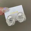 Brincos Argola Torcida Metalizada com Nó Estilo Nicho Luxo Leve Agulha de Prata 925 Estilo Francês Moda Brincos de Tarraxa High-End