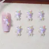 Accesorios de Arte para Uñas de Dibujos Animados de Unicornio Diamante de Resina Estéreo Animal Accesorios para Uñas Usables Carcasa de Teléfono Móvil Accesorios Pequeños DIY Explosión