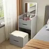 Tocador Pequeño con Tapa abatible y Cajones de Almacenamiento Integrados Mesa Multifuncional Minimalista Moderna para Maquillaje y Almacenamiento de Mesita de Noche