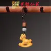 Accesorios de Madera Maciza Tallada de Caballo del Zodiaco Volador Cadena para Teléfono Móvil Colgante Yiming Xianyuan Llavero Creativo de Caballo de Sándalo