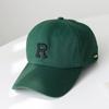 Gorra de béisbol de algodón estilo japonés con visera grande y sencilla con letra R para mujer, primavera y verano, estilo coreano, moderna gorra de béisbol de calle para hombre.