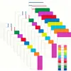Etiquetas de índice de color transfronterizas notas adhesivas transparentes impermeables y escribibles pegatinas de notas adhesivas translúcidas etiquetas adhesivas de fuerte adhesivo