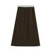 ALINDM Camiseta Casual de Verano Holgada de Manga Corta para Mujer Talla Grande 100kg Falda de Cintura Alta que Cubre el Vientre