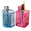 Porta Lápices Metálico Redondo de Colores Vibrantes Estilo Coreano Suministros de Oficina para Escritorio Adornos de Almacenamiento Papelería