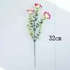 Conjunto de 3 peças de eucalipto artificial e flores ipomeia para decoração de casa e exterior, plantas verdes artificiais